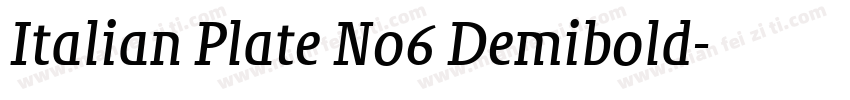 Italian Plate No6 Demibold字体转换
